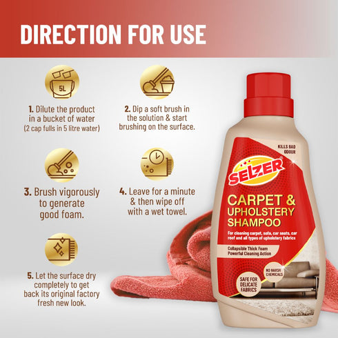 Selzer Carpet & Upholestry Shampoo - 250ml