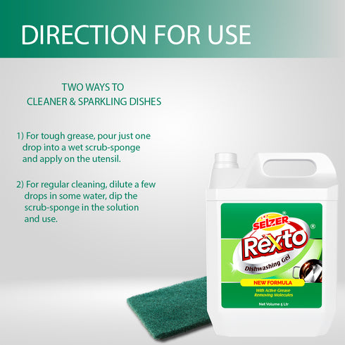 Rexto Dish Wash Gel - 5Ltr