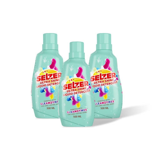Selzer Ultrashine Liquid Detergent - 500ml (Pack of 3)