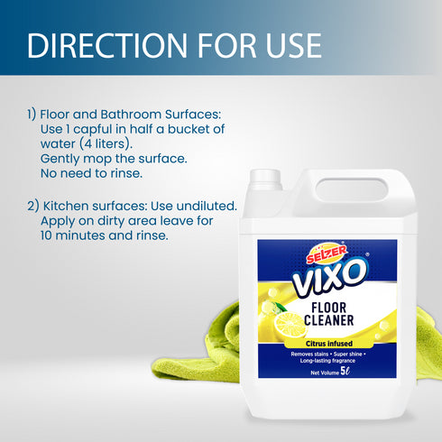 Vixo Floor Cleaner (Citrus) - 5Ltr
