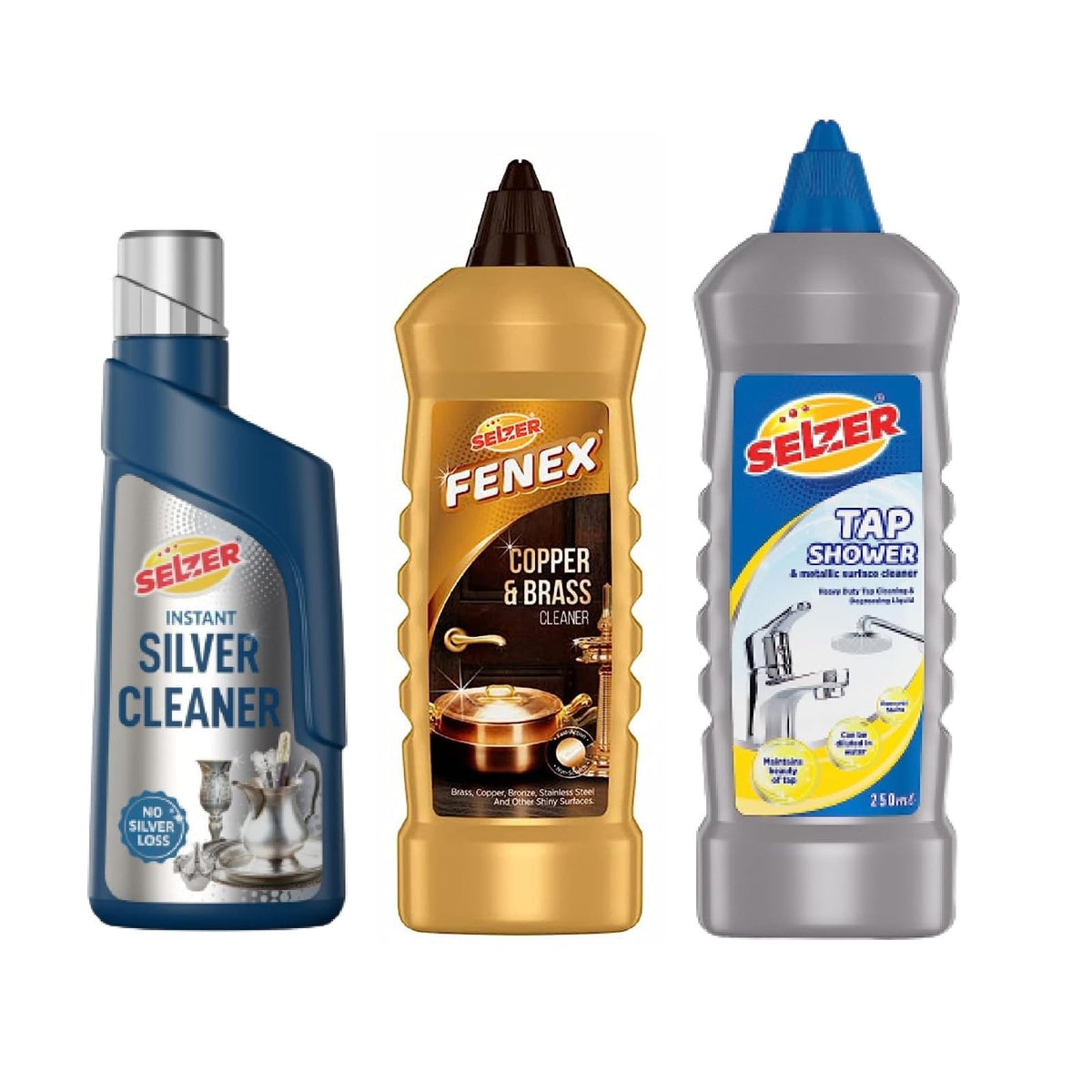 Complete Metal Care: Selzer Silver, Tap, and Copper Cleaner Combo – Selzer  Home Care Products