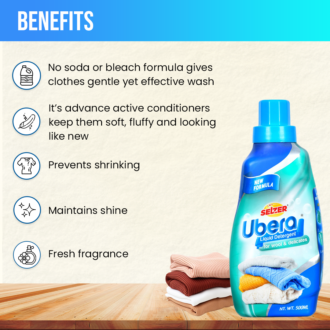 Selzer Woolen Liquid detergent 500ml (Pack of 2) Selzer Home Care