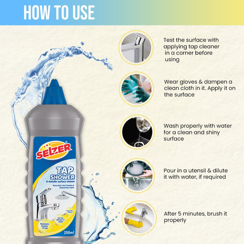 Selzer Tap Shower & Metallic Surface Cleaner - 250ml