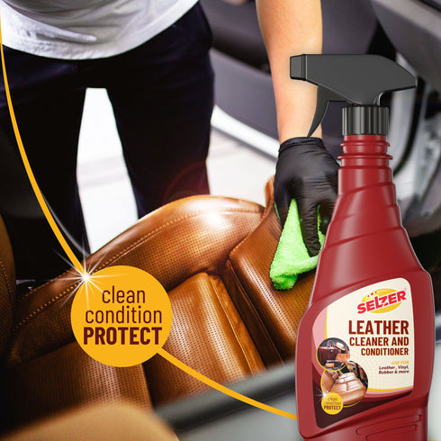 Selzer Leather Cleaner Removes Tough Stains & Non-Toxic - 500ml