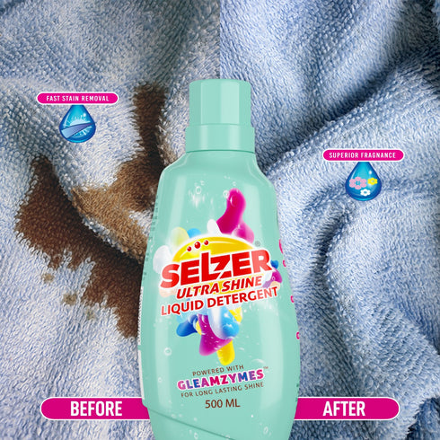 Selzer Ultrashine Liquid Detergent - 500ml (Pack of 2)